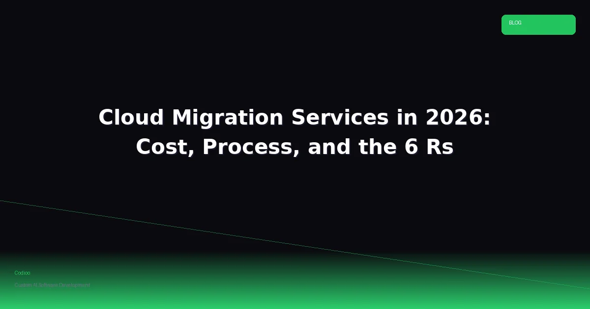Cloud Migration Services in 2026: Cost, Process, and the 6 Rs