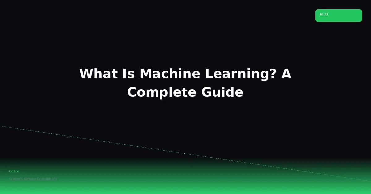 What Is Machine Learning? A Complete Guide