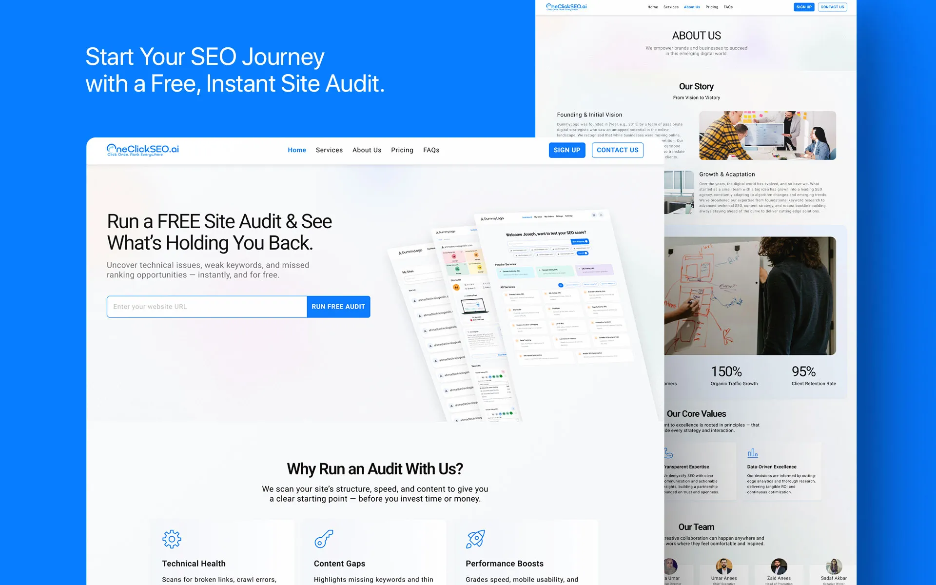 One Click SEO: Submit Any URL — Get a Full Audit, AI Service Recommendations & Marketplace Checkout