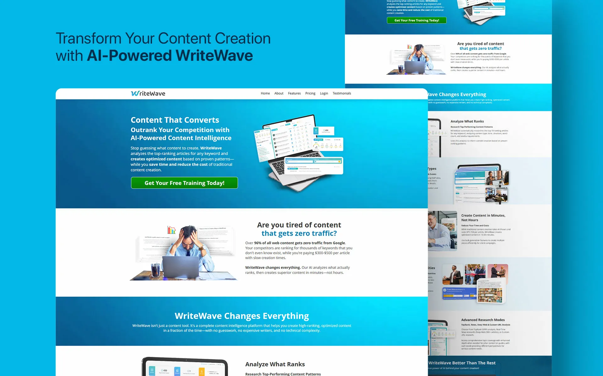 WriteWave: Enterprise AI Content Automation — 8 Article Modes, 10+ CMS Platforms & Agentic AI Journalist